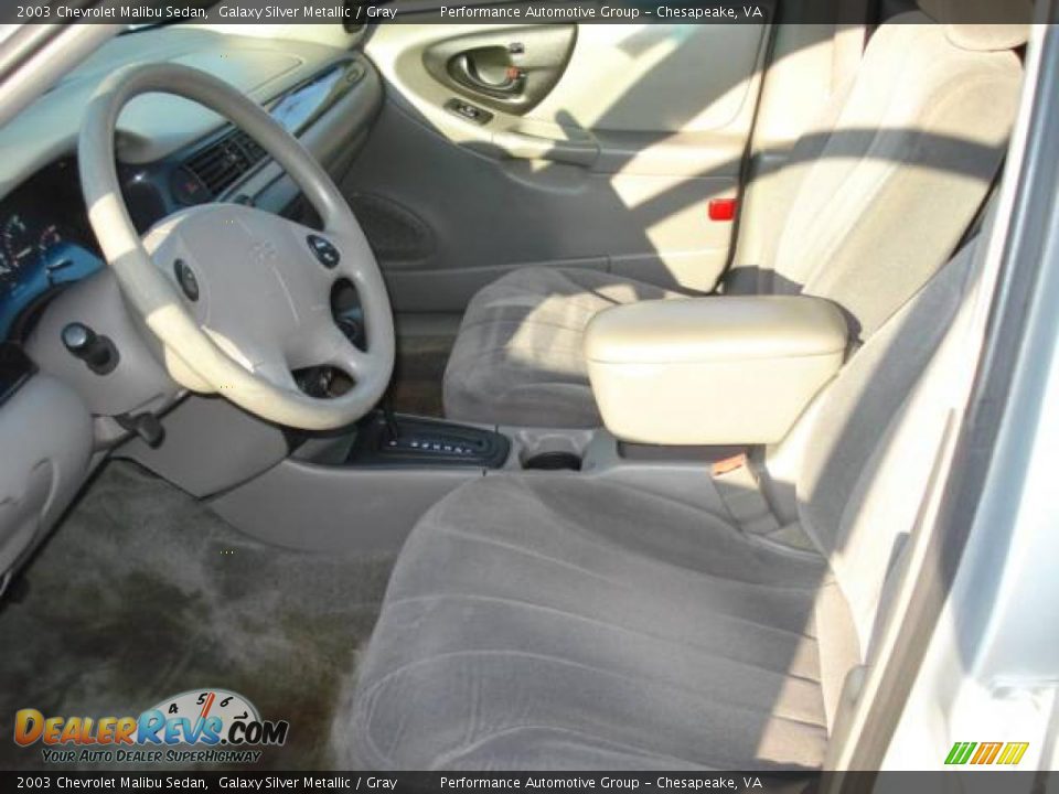 2003 Chevrolet Malibu Sedan Galaxy Silver Metallic / Gray Photo #9