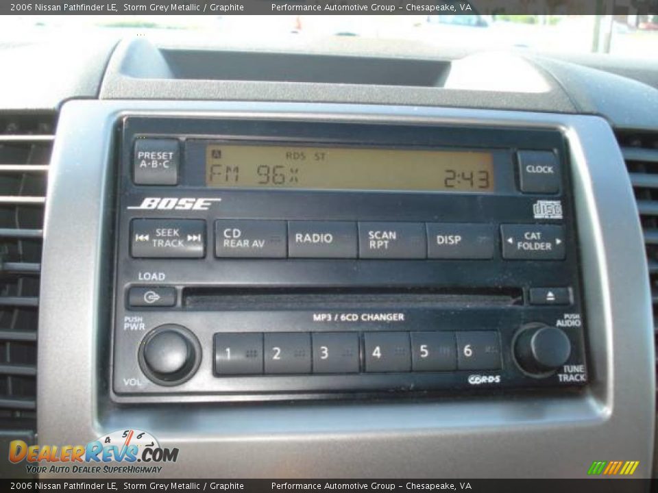 2006 Nissan Pathfinder LE Storm Grey Metallic / Graphite Photo #20