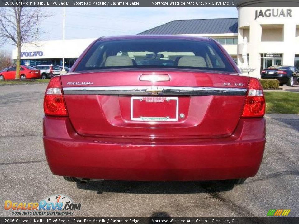 2006 Chevrolet Malibu LT V6 Sedan Sport Red Metallic / Cashmere Beige Photo #4