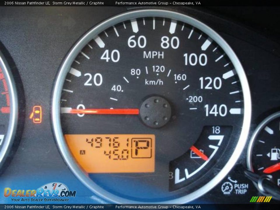 2006 Nissan Pathfinder LE Storm Grey Metallic / Graphite Photo #27