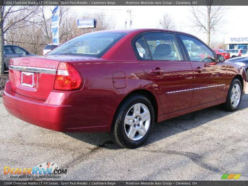 2006 Chevrolet Malibu LT V6 Sedan Sport Red Metallic / Cashmere Beige Photo #5
