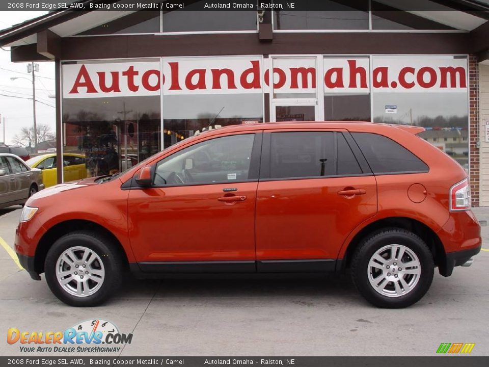2008 Ford Edge SEL AWD Blazing Copper Metallic / Camel Photo #1
