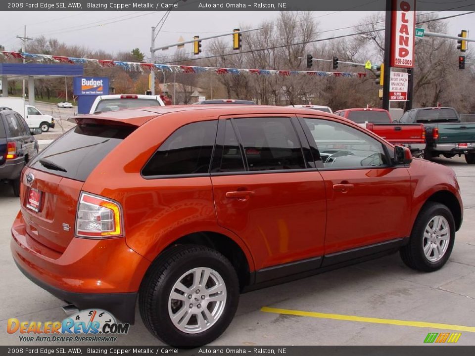 2008 Ford Edge SEL AWD Blazing Copper Metallic / Camel Photo #5