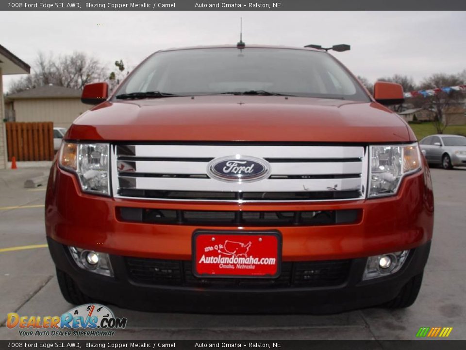 2008 Ford Edge SEL AWD Blazing Copper Metallic / Camel Photo #6