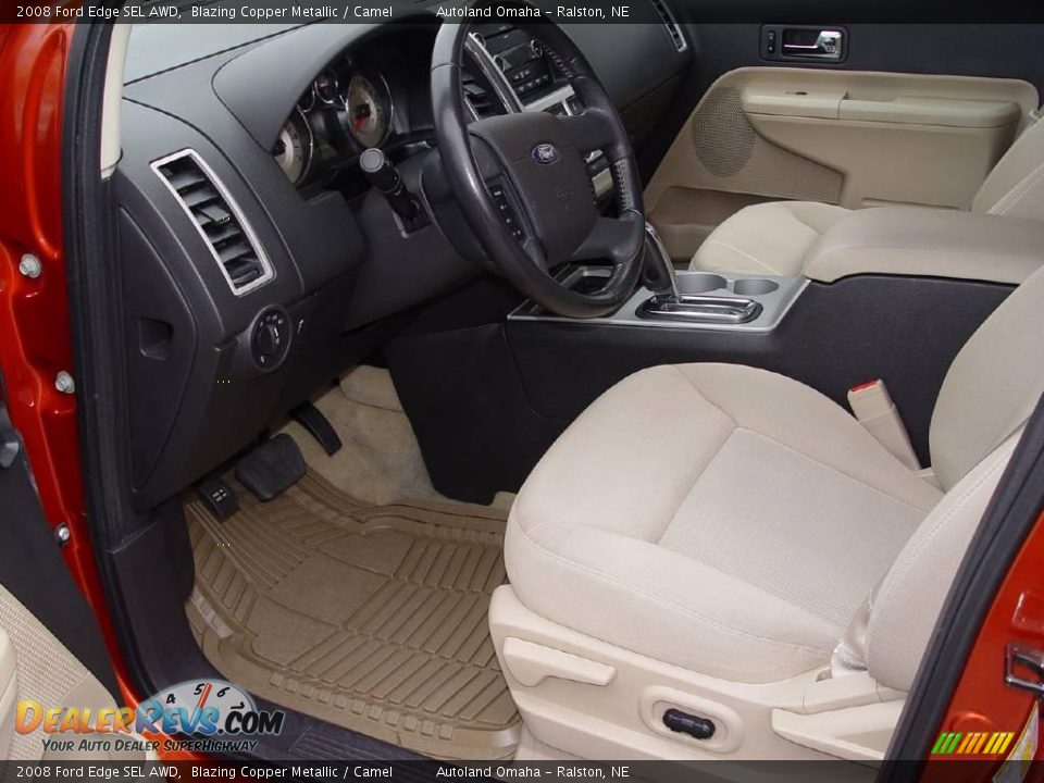 2008 Ford Edge SEL AWD Blazing Copper Metallic / Camel Photo #9