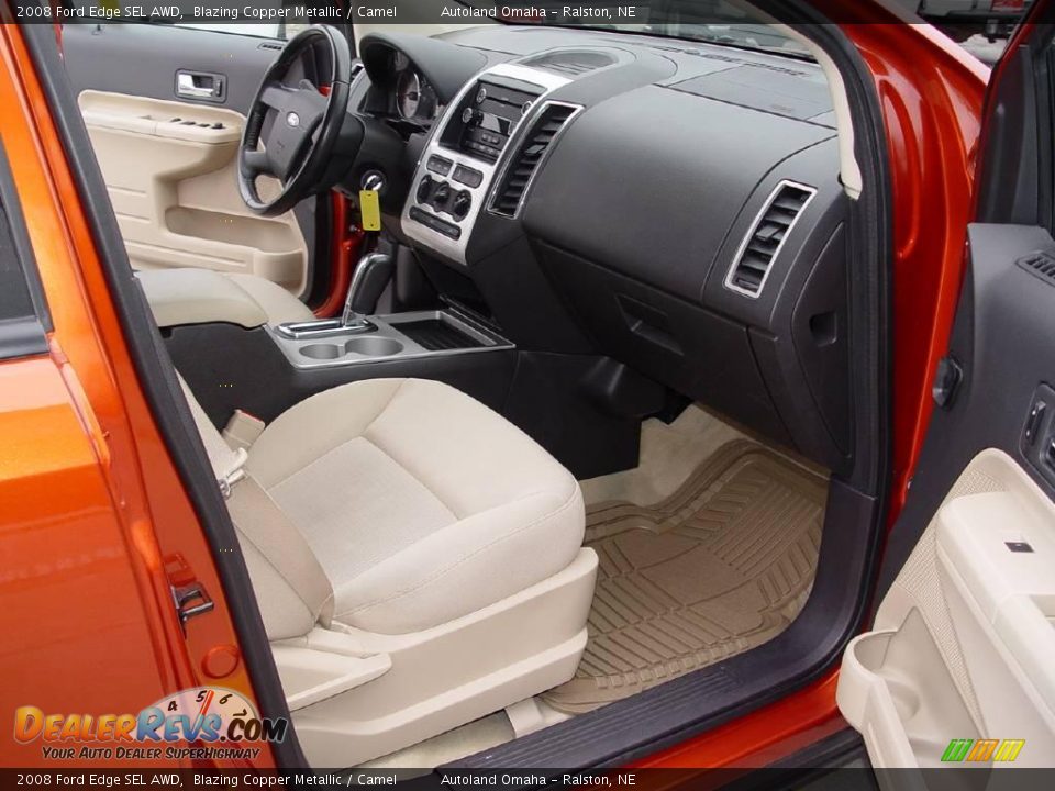 2008 Ford Edge SEL AWD Blazing Copper Metallic / Camel Photo #15