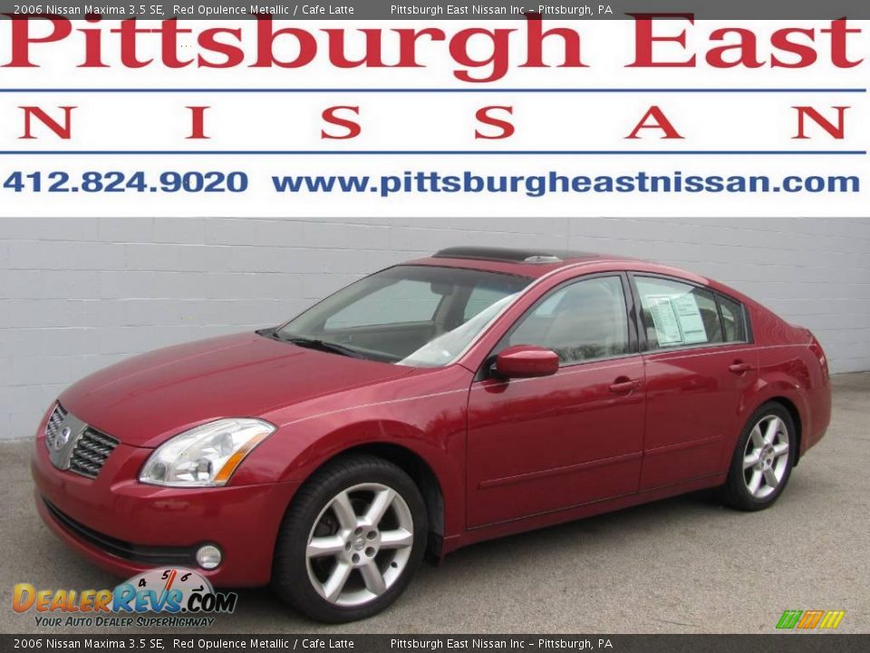 2006 Nissan Maxima 3.5 SE Red Opulence Metallic / Cafe Latte Photo #1