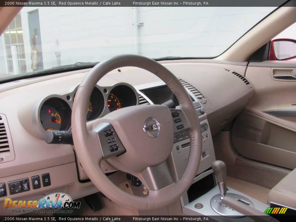 2006 Nissan Maxima 3.5 SE Red Opulence Metallic / Cafe Latte Photo #8