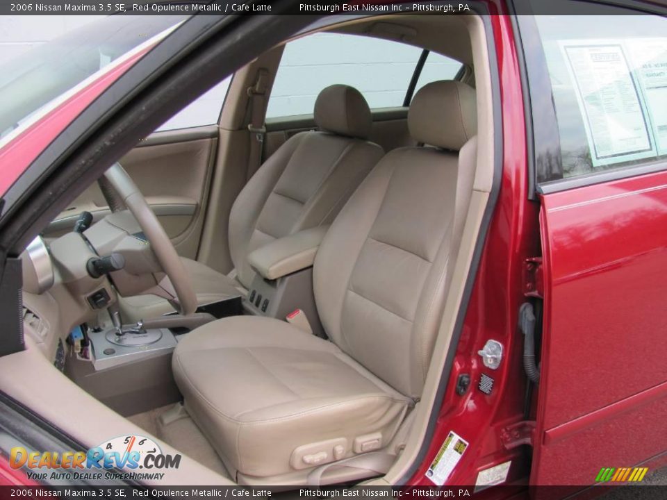 2006 Nissan Maxima 3.5 SE Red Opulence Metallic / Cafe Latte Photo #9