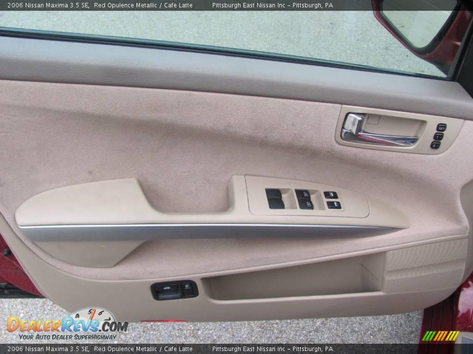 2006 Nissan Maxima 3.5 SE Red Opulence Metallic / Cafe Latte Photo #10