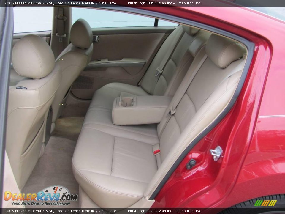 2006 Nissan Maxima 3.5 SE Red Opulence Metallic / Cafe Latte Photo #13