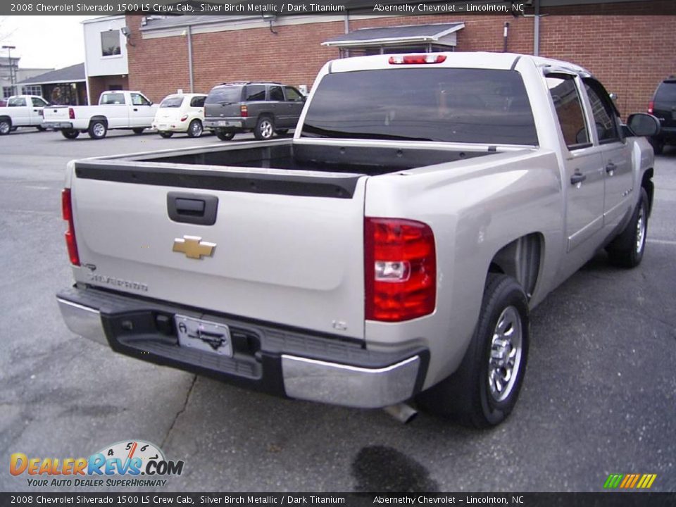 2008 Chevrolet Silverado 1500 LS Crew Cab Silver Birch Metallic / Dark Titanium Photo #4
