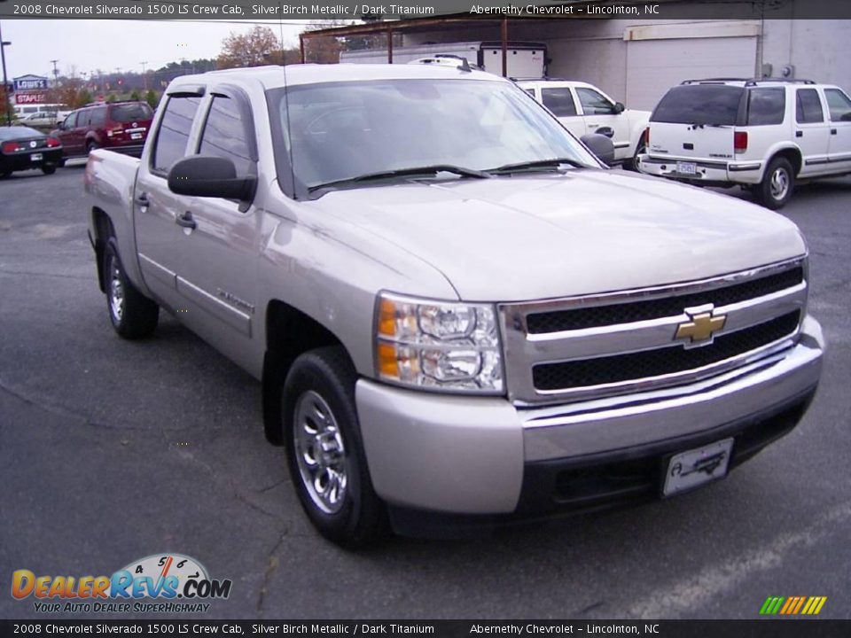 2008 Chevrolet Silverado 1500 LS Crew Cab Silver Birch Metallic / Dark Titanium Photo #5