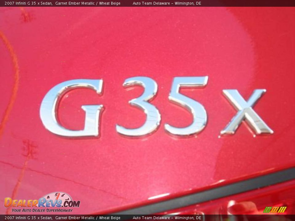 2007 Infiniti G 35 x Sedan Garnet Ember Metallic / Wheat Beige Photo #1