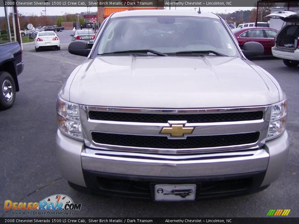 2008 Chevrolet Silverado 1500 LS Crew Cab Silver Birch Metallic / Dark Titanium Photo #6