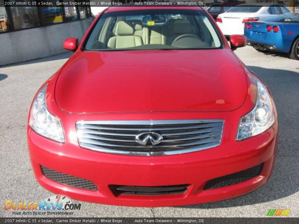 2007 Infiniti G 35 x Sedan Garnet Ember Metallic / Wheat Beige Photo #3
