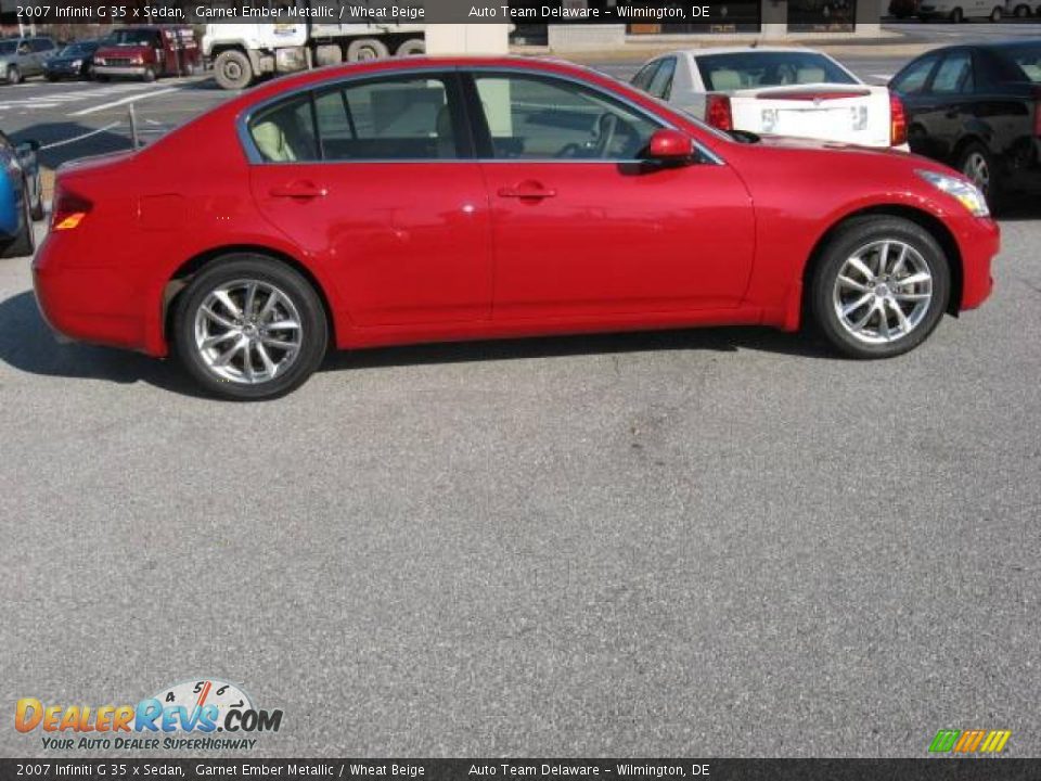 2007 Infiniti G 35 x Sedan Garnet Ember Metallic / Wheat Beige Photo #4