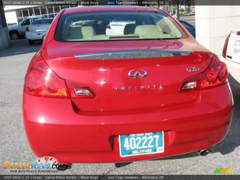 2007 Infiniti G 35 x Sedan Garnet Ember Metallic / Wheat Beige Photo #5