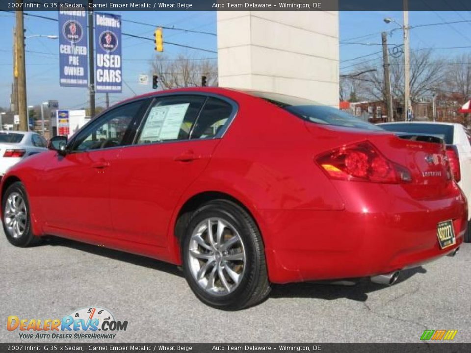 2007 Infiniti G 35 x Sedan Garnet Ember Metallic / Wheat Beige Photo #6