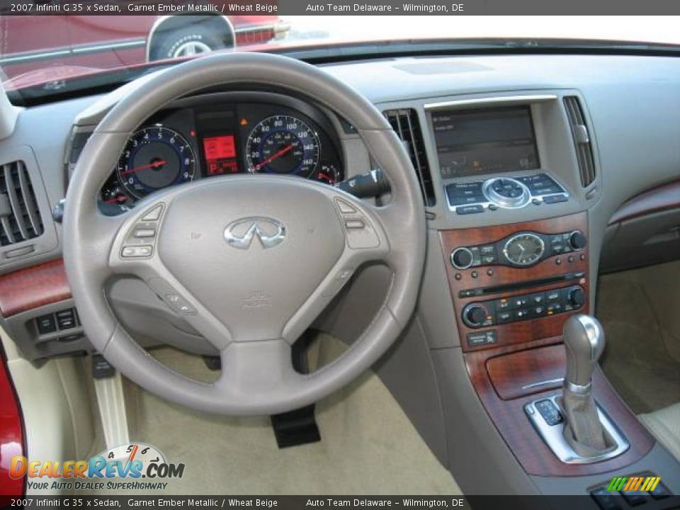 2007 Infiniti G 35 x Sedan Garnet Ember Metallic / Wheat Beige Photo #9