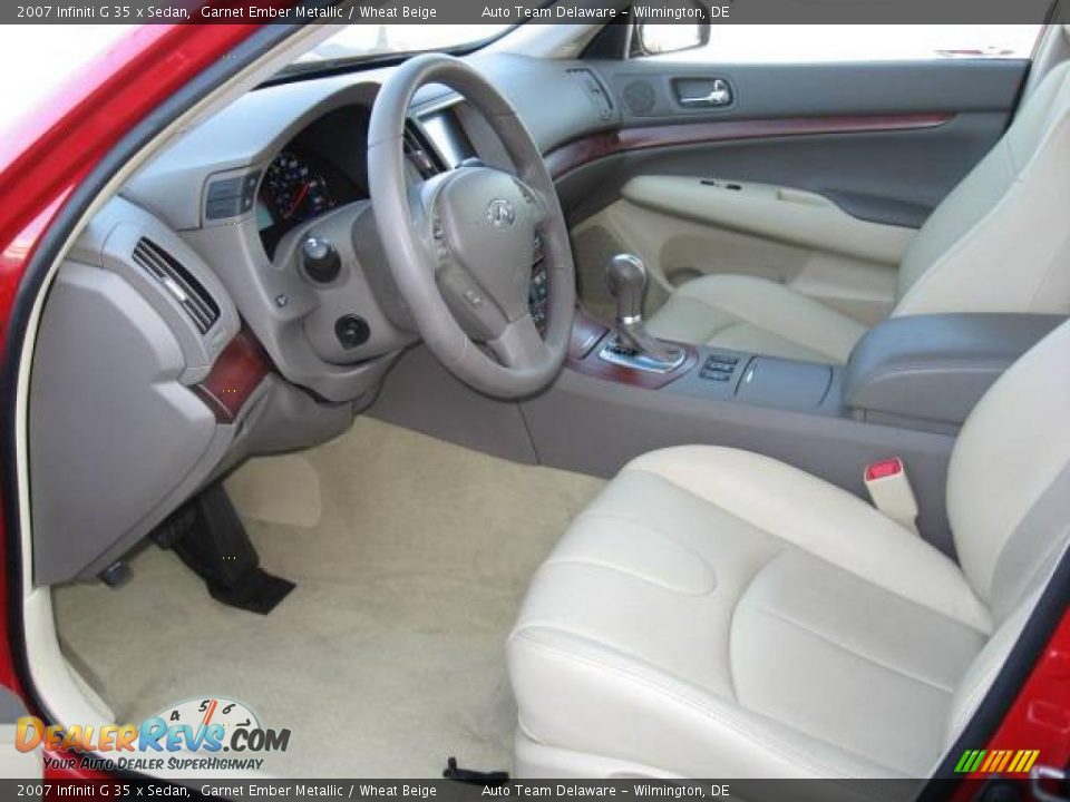 2007 Infiniti G 35 x Sedan Garnet Ember Metallic / Wheat Beige Photo #10
