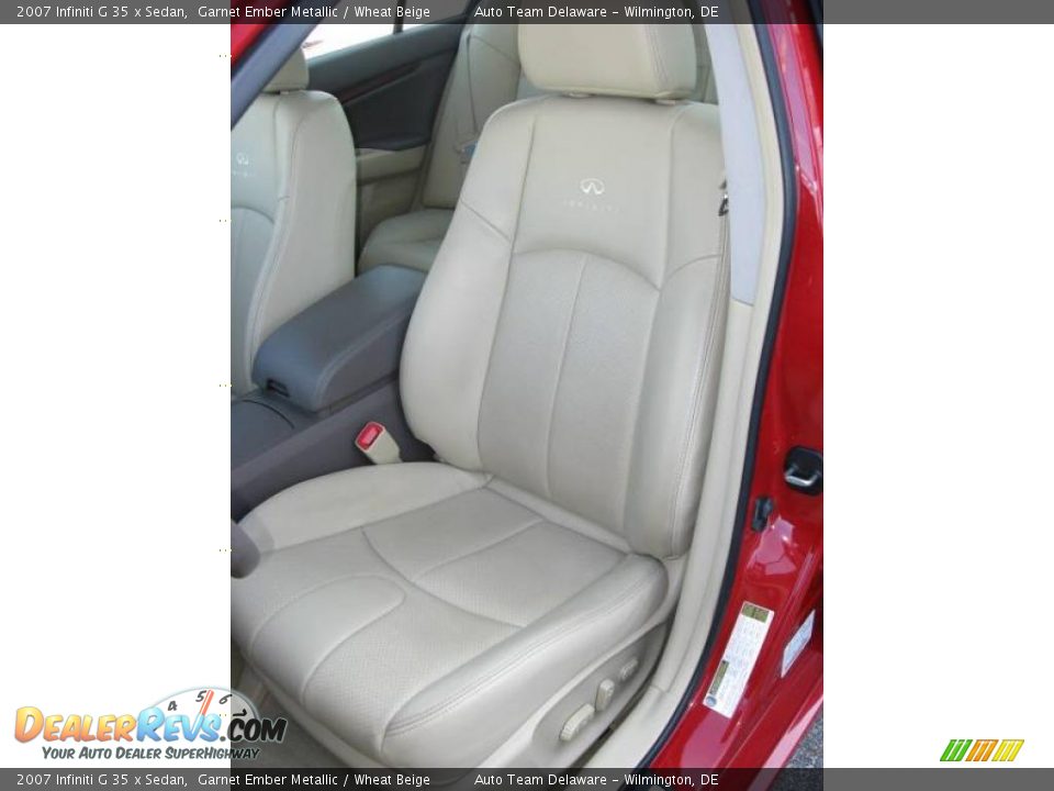 2007 Infiniti G 35 x Sedan Garnet Ember Metallic / Wheat Beige Photo #11