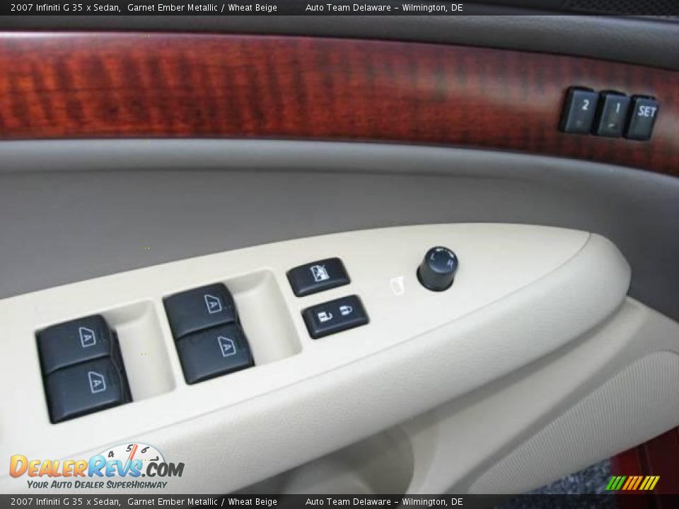 2007 Infiniti G 35 x Sedan Garnet Ember Metallic / Wheat Beige Photo #12