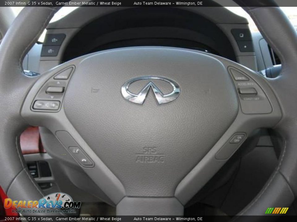 2007 Infiniti G 35 x Sedan Garnet Ember Metallic / Wheat Beige Photo #13