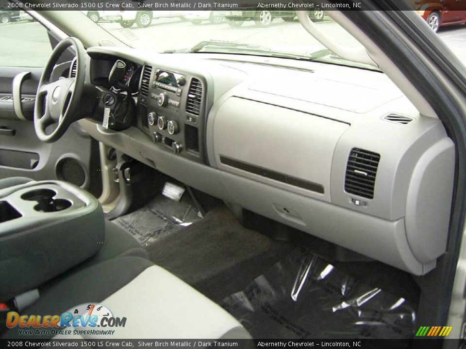 2008 Chevrolet Silverado 1500 LS Crew Cab Silver Birch Metallic / Dark Titanium Photo #15