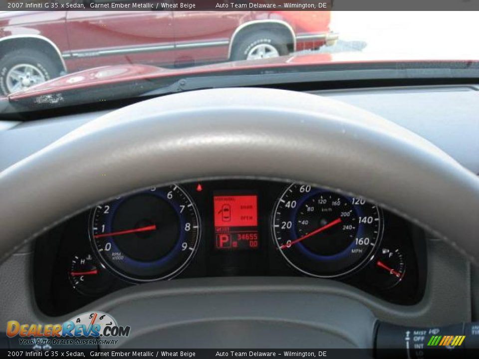 2007 Infiniti G 35 x Sedan Garnet Ember Metallic / Wheat Beige Photo #14