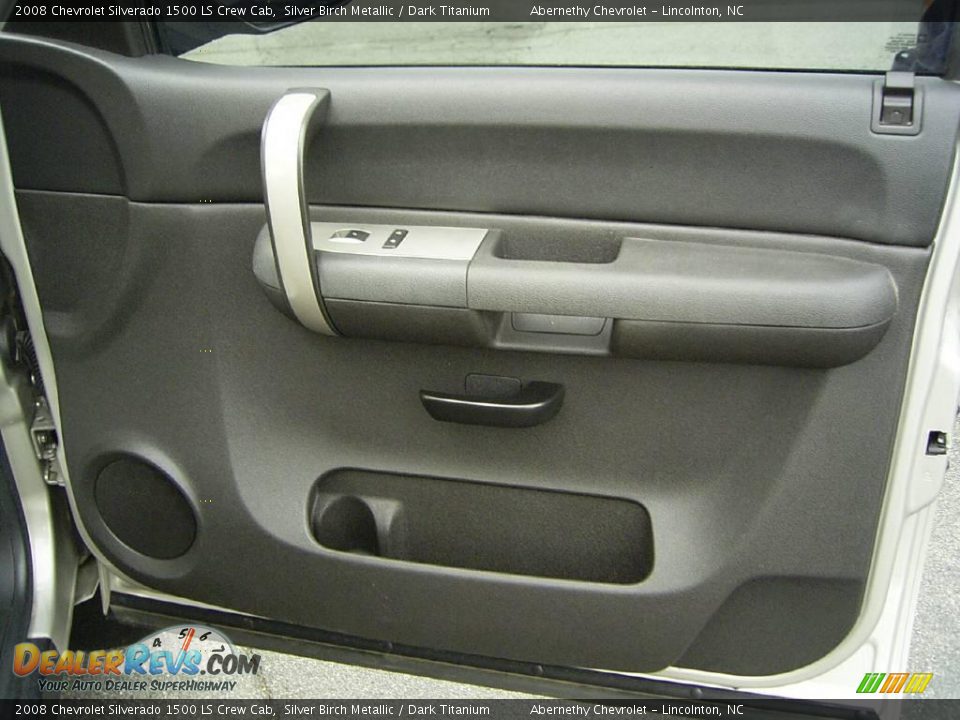 2008 Chevrolet Silverado 1500 LS Crew Cab Silver Birch Metallic / Dark Titanium Photo #16