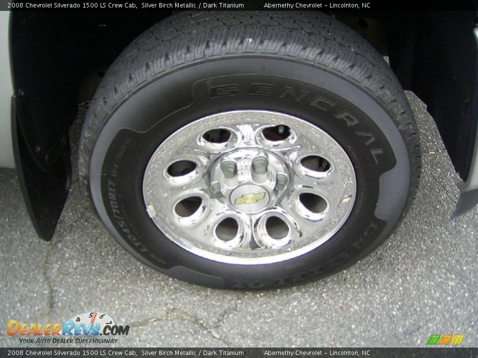 2008 Chevrolet Silverado 1500 LS Crew Cab Silver Birch Metallic / Dark Titanium Photo #17