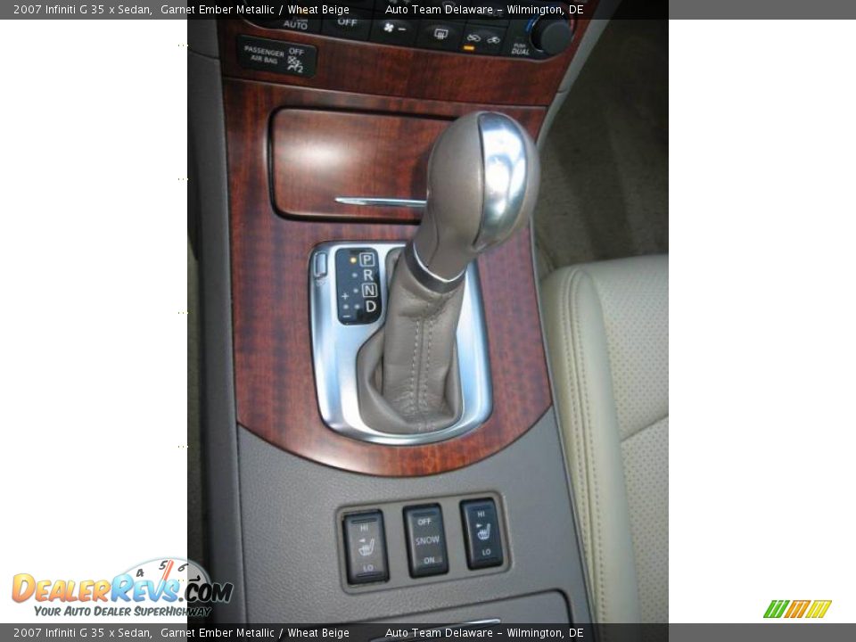2007 Infiniti G 35 x Sedan Garnet Ember Metallic / Wheat Beige Photo #19
