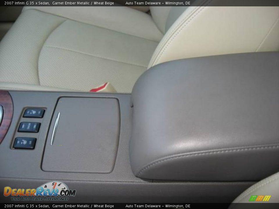 2007 Infiniti G 35 x Sedan Garnet Ember Metallic / Wheat Beige Photo #20