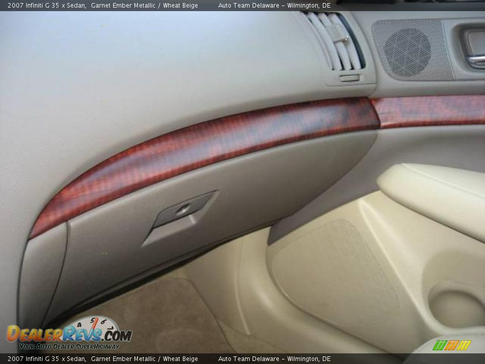 2007 Infiniti G 35 x Sedan Garnet Ember Metallic / Wheat Beige Photo #22