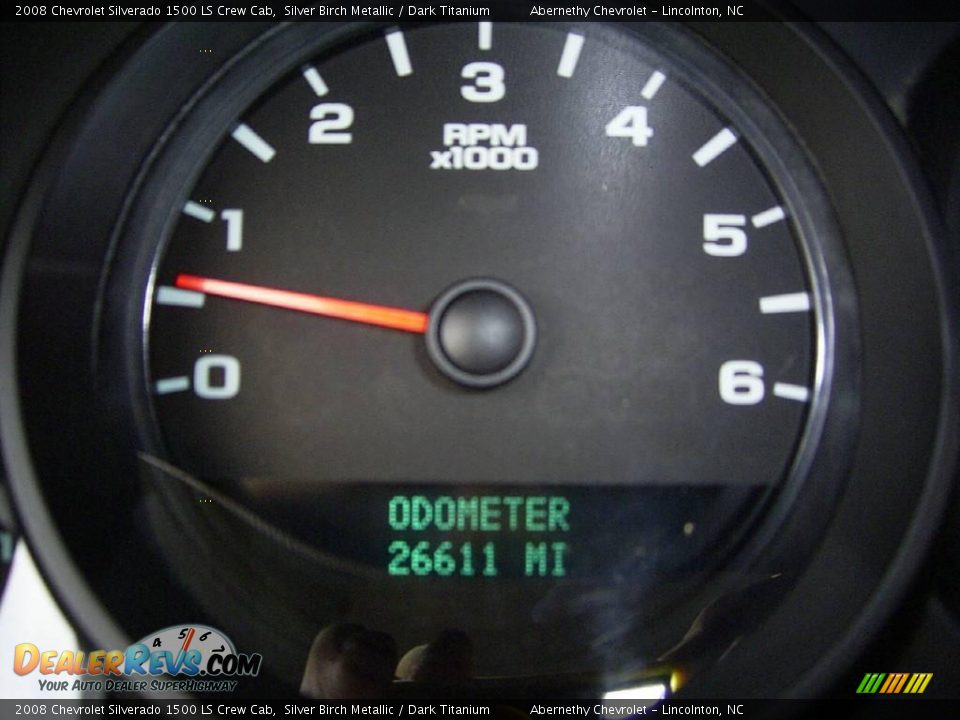 2008 Chevrolet Silverado 1500 LS Crew Cab Silver Birch Metallic / Dark Titanium Photo #24