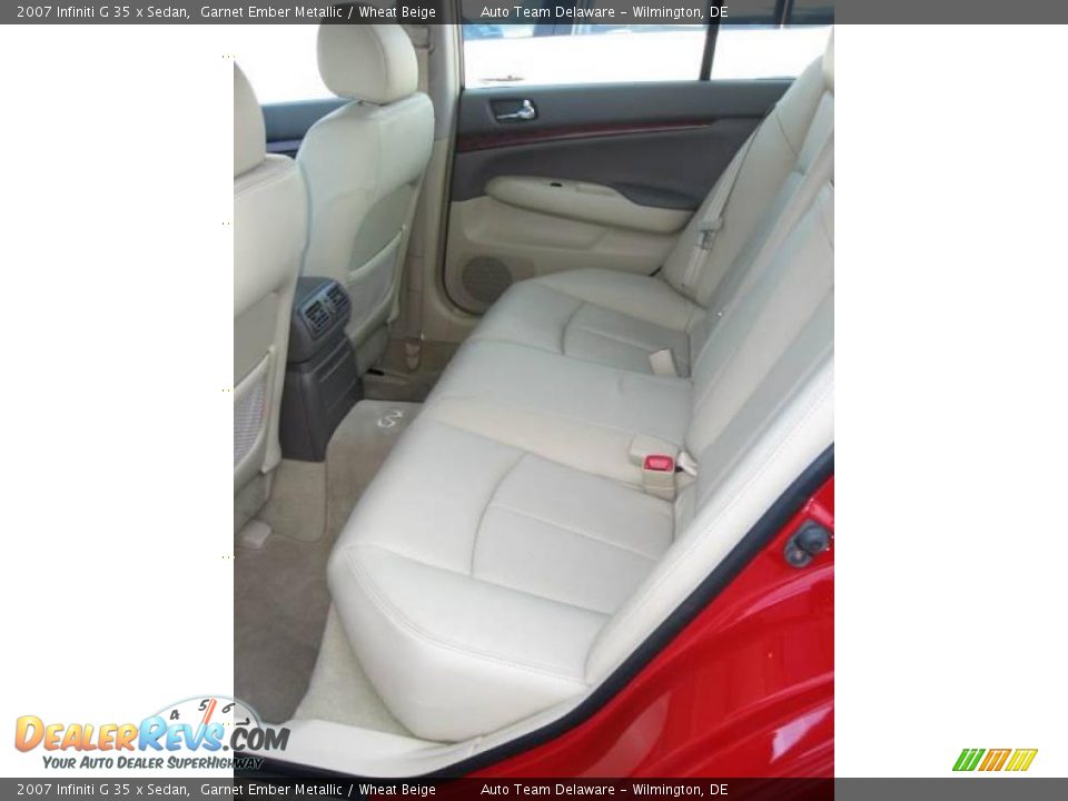2007 Infiniti G 35 x Sedan Garnet Ember Metallic / Wheat Beige Photo #25