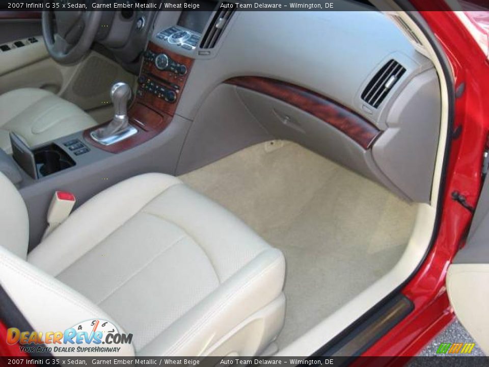 2007 Infiniti G 35 x Sedan Garnet Ember Metallic / Wheat Beige Photo #26