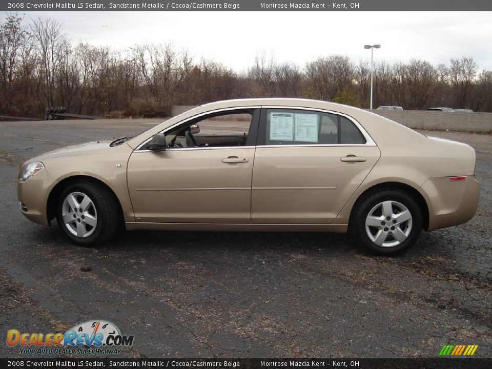 2008 Chevrolet Malibu LS Sedan Sandstone Metallic / Cocoa/Cashmere Beige Photo #2