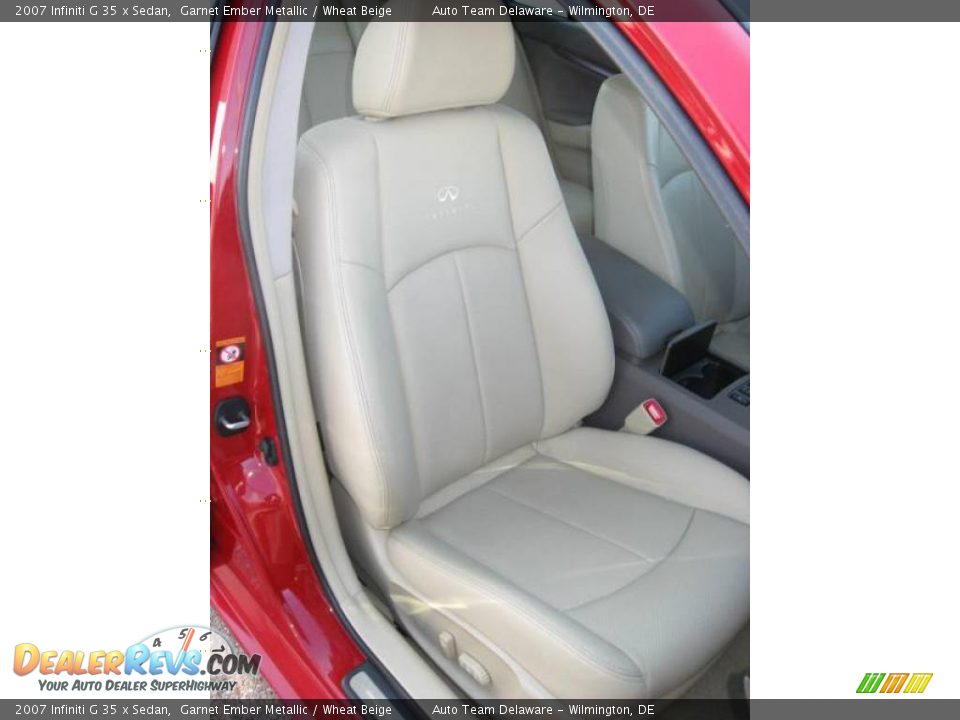 2007 Infiniti G 35 x Sedan Garnet Ember Metallic / Wheat Beige Photo #27