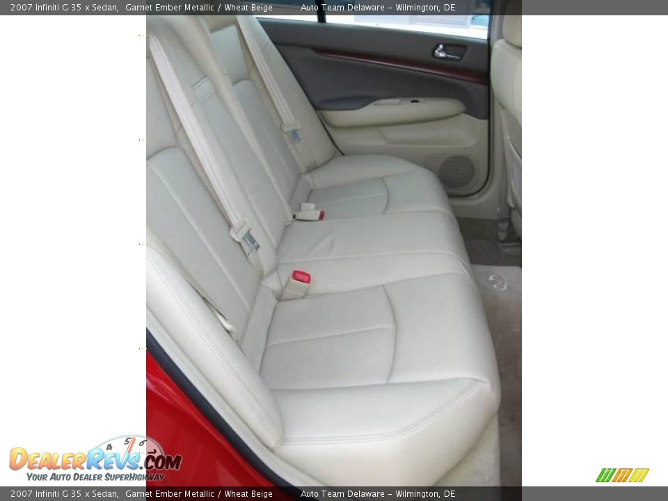 2007 Infiniti G 35 x Sedan Garnet Ember Metallic / Wheat Beige Photo #28