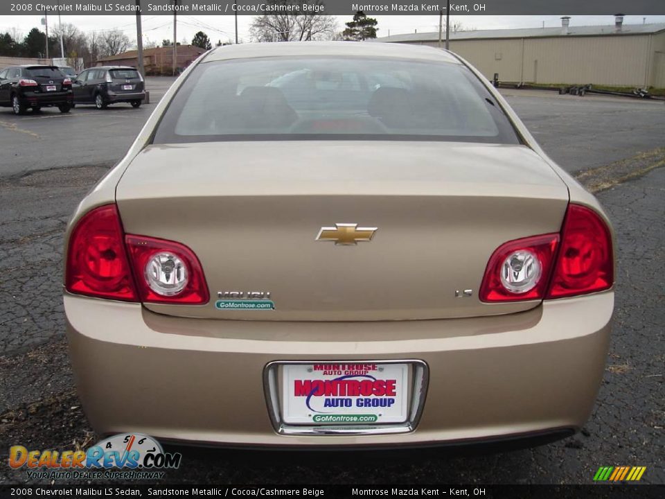 2008 Chevrolet Malibu LS Sedan Sandstone Metallic / Cocoa/Cashmere Beige Photo #4