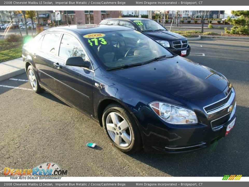 2008 Chevrolet Malibu LS Sedan Imperial Blue Metallic / Cocoa/Cashmere Beige Photo #3