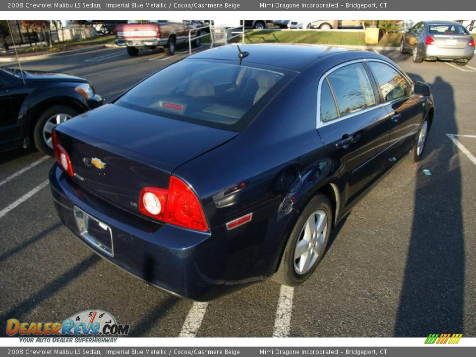 2008 Chevrolet Malibu LS Sedan Imperial Blue Metallic / Cocoa/Cashmere Beige Photo #4