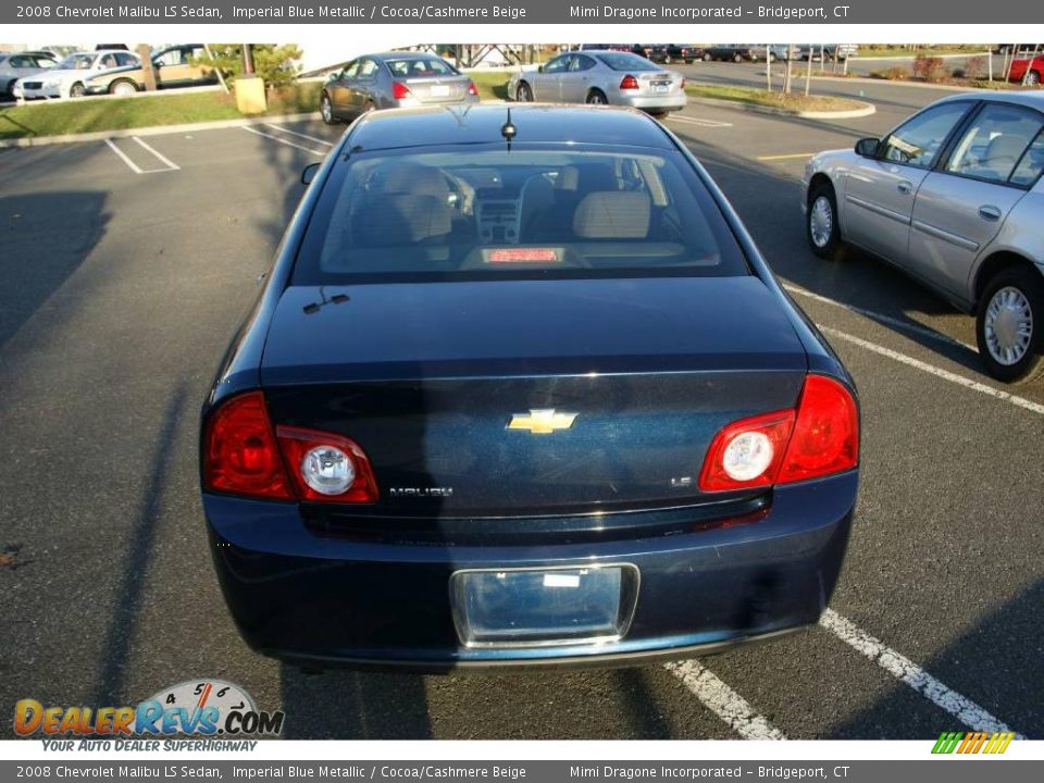 2008 Chevrolet Malibu LS Sedan Imperial Blue Metallic / Cocoa/Cashmere Beige Photo #5