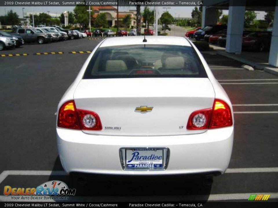 2009 Chevrolet Malibu LT Sedan Summit White / Cocoa/Cashmere Photo #3