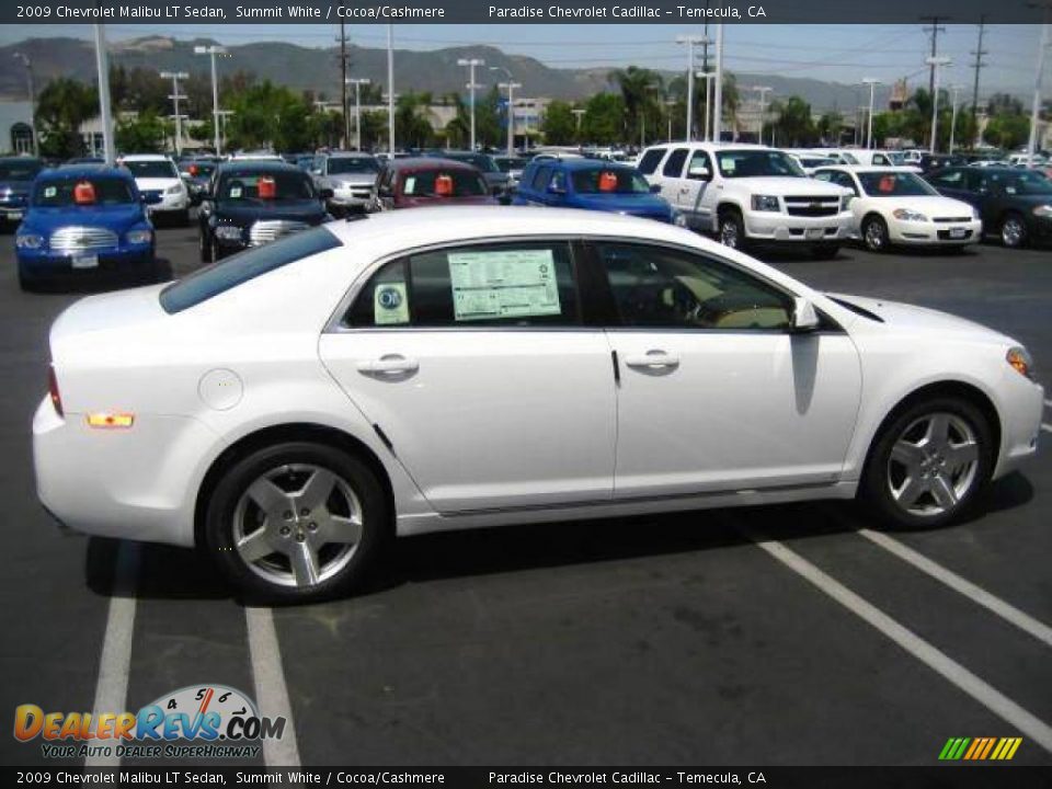 2009 Chevrolet Malibu LT Sedan Summit White / Cocoa/Cashmere Photo #5