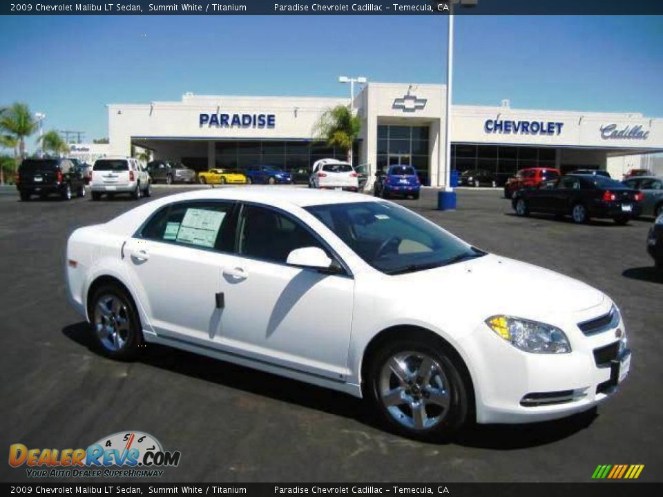 2009 Chevrolet Malibu LT Sedan Summit White / Titanium Photo #1