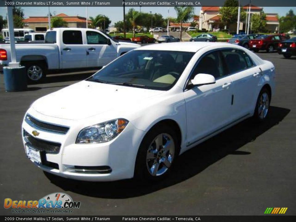 2009 Chevrolet Malibu LT Sedan Summit White / Titanium Photo #3