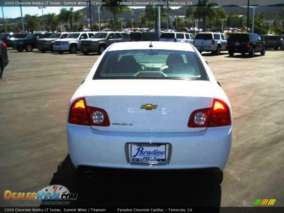 2009 Chevrolet Malibu LT Sedan Summit White / Titanium Photo #8